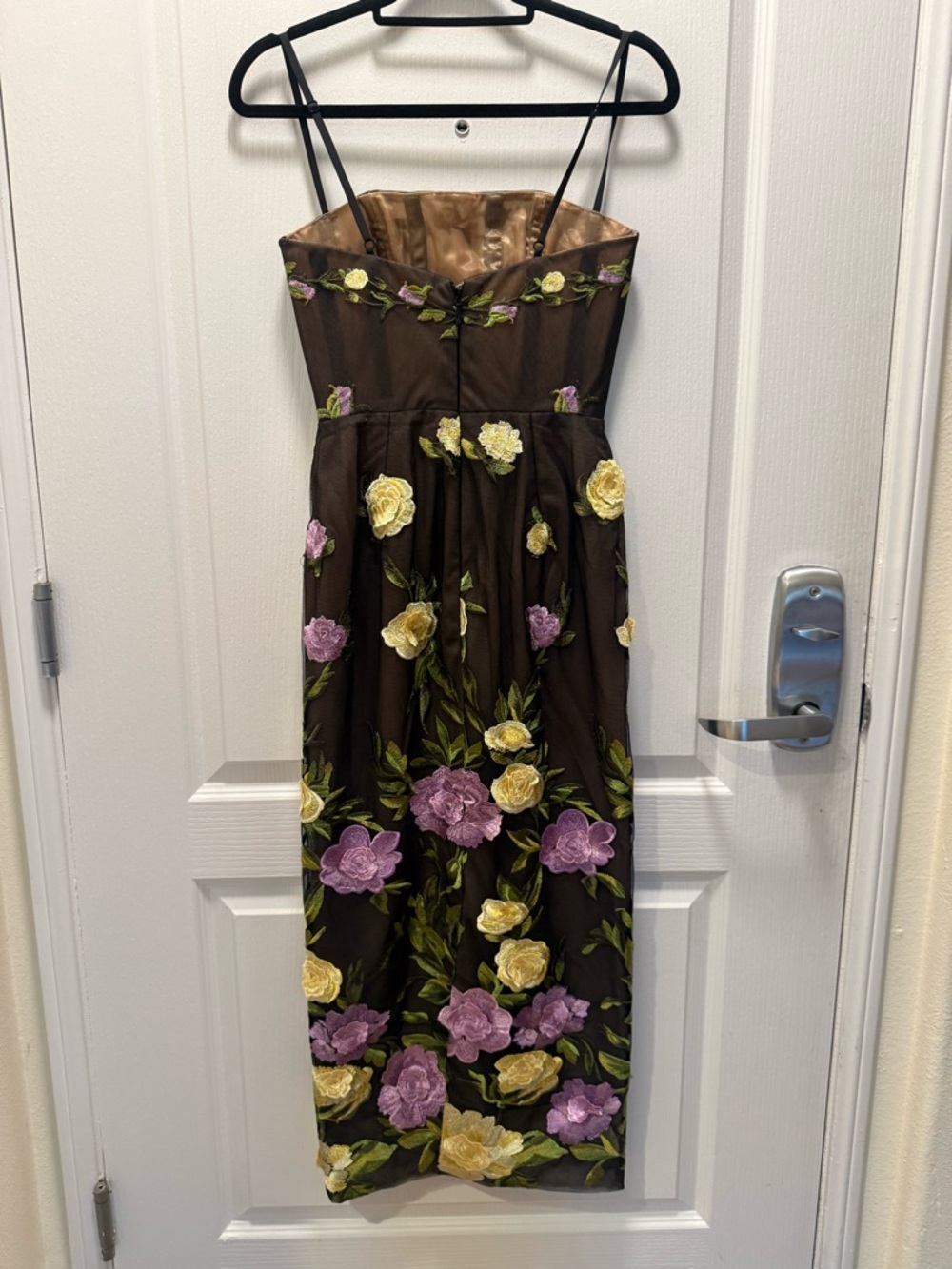 Helsi Gemma Sleeveless 3D Floral Midi Dress Size in 	
black/yellow  XS NWT - Picture 7 of 8